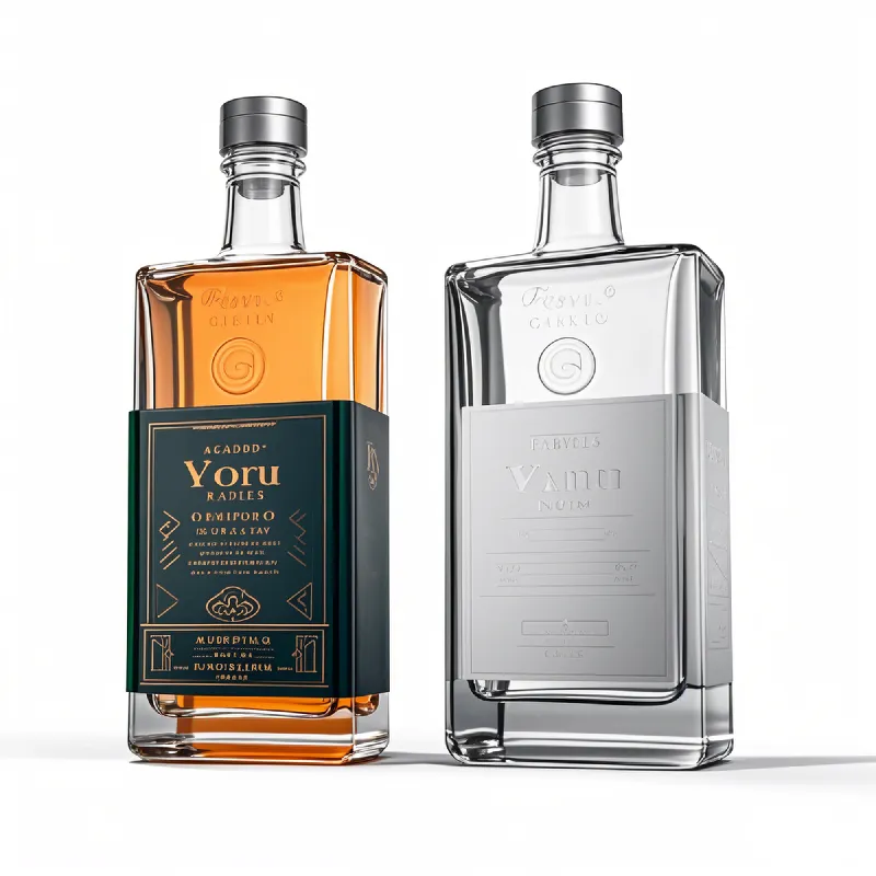 Customized Square Shape Vodka Bottle