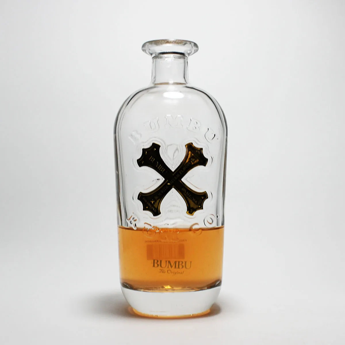 Rum Glass Bottle With Custom Metal Label