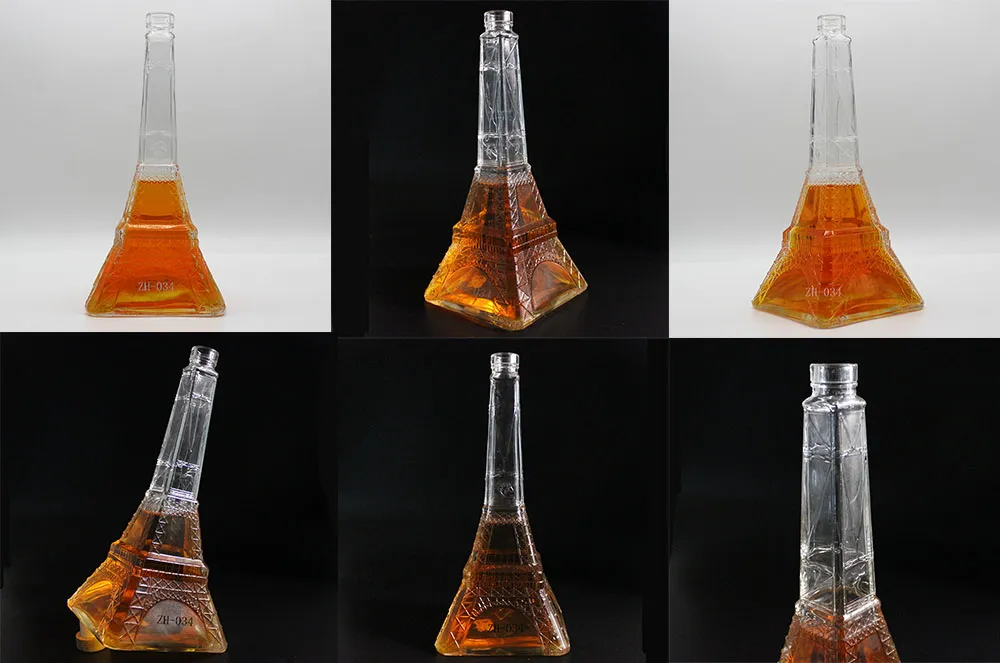 Unique Eiffel Tower Shape Spirits Whisky Bottle