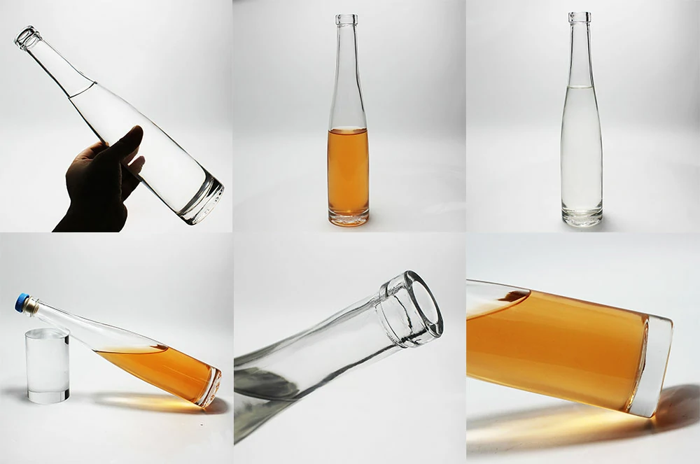 330ml 660ml Long Neck Flower Shape Bottom Spirits Bottle