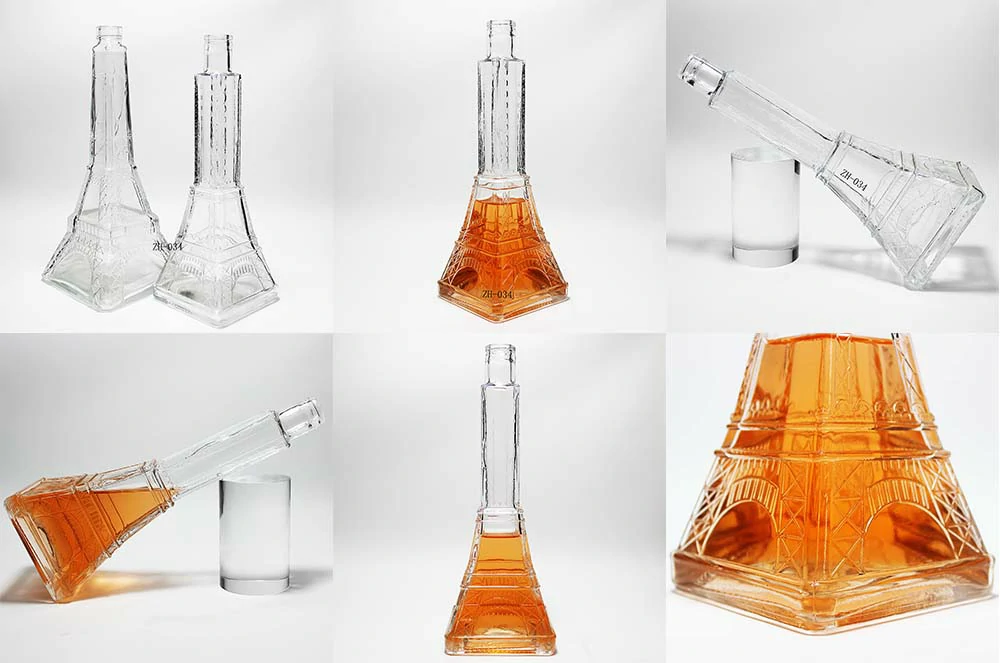 Unique Eiffel Tower Shape Spirits Whisky Bottle