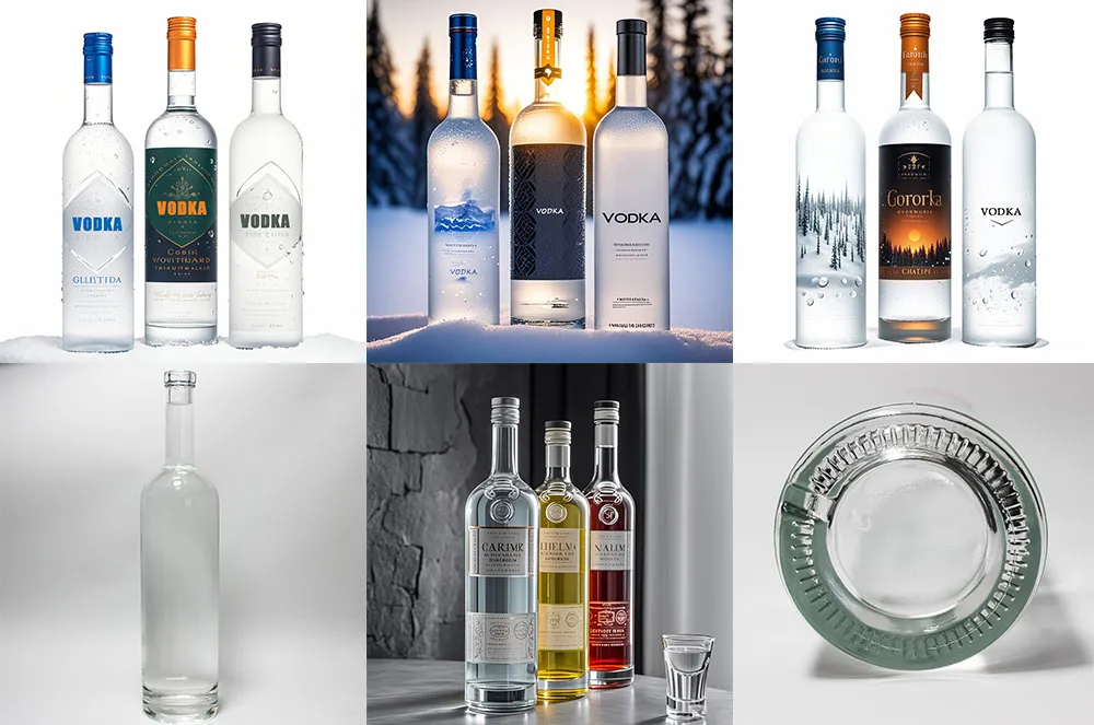 Long Neck Vodka Glass Bottle