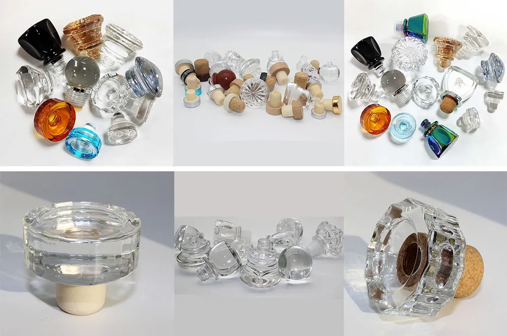 Colored Glass Lid For Whisky Vodka Bottle