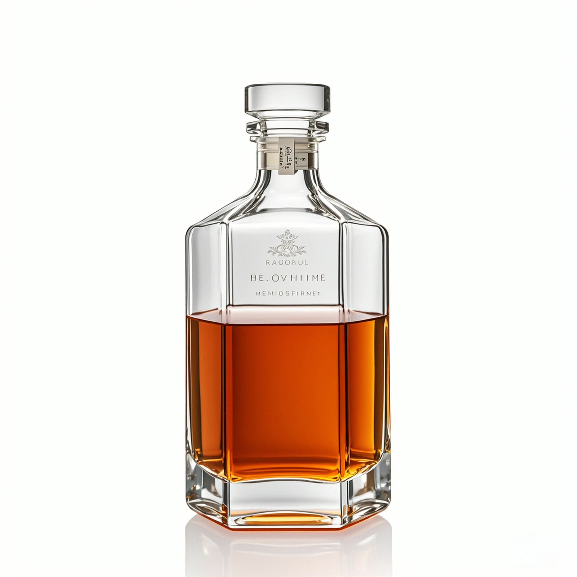 Hexagon Shape Spirits Glass Bottle 500ml