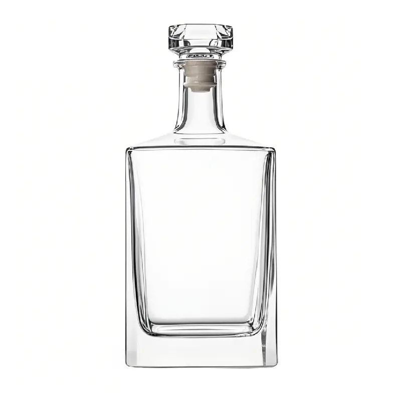 Rectangular Whisky Glass Bottle