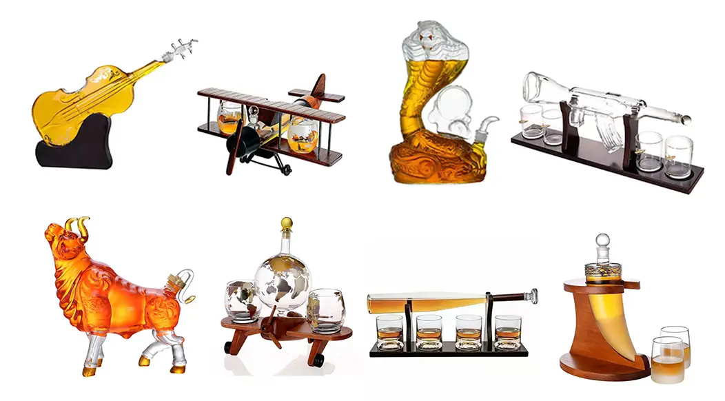 Customized Globe Shaped Decanter Set