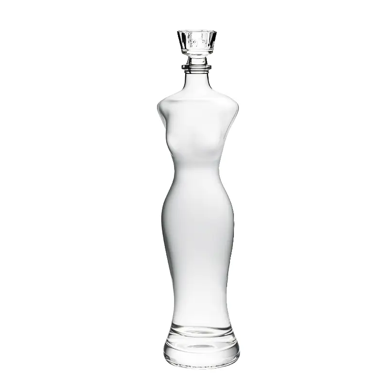 Elegant Woman Body Shape Brandy Glass Bottle