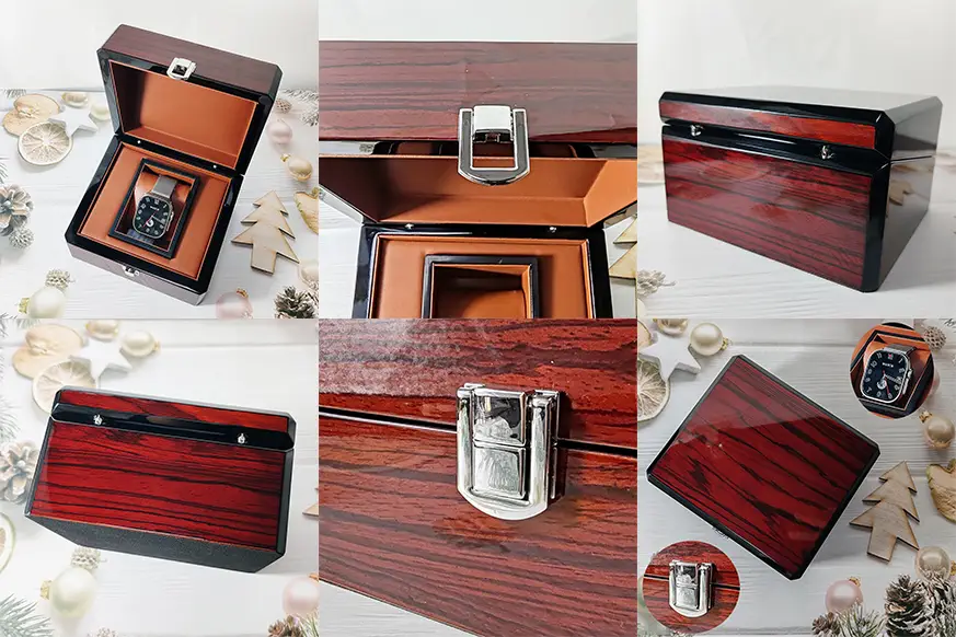 Customized Burl Walnut Watch Box with Lock