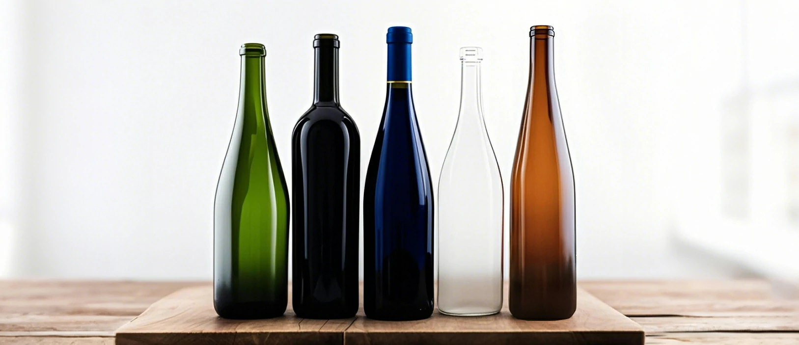 Luxury Colored Frosted Hock Wine Glass Bottle 750m