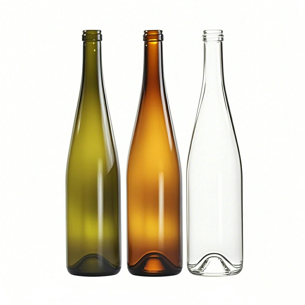 Luxury Colored Frosted Hock Wine Glass Bottle 750m