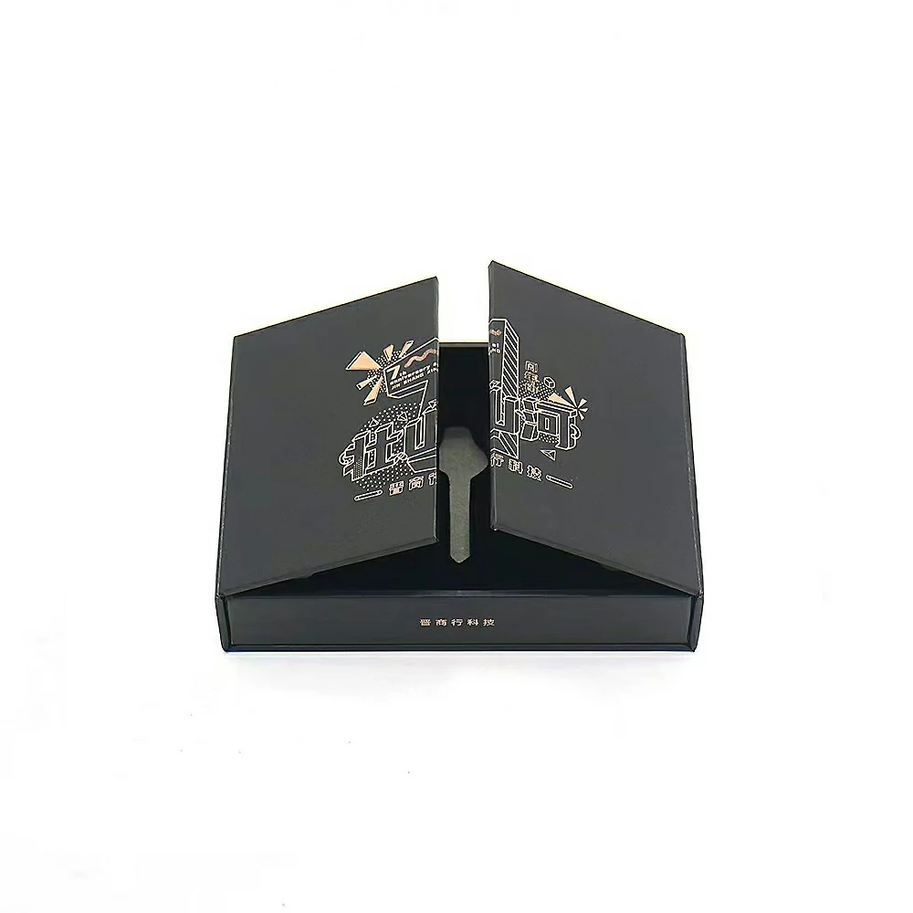 Customized Black Cardboard Jewelry Box