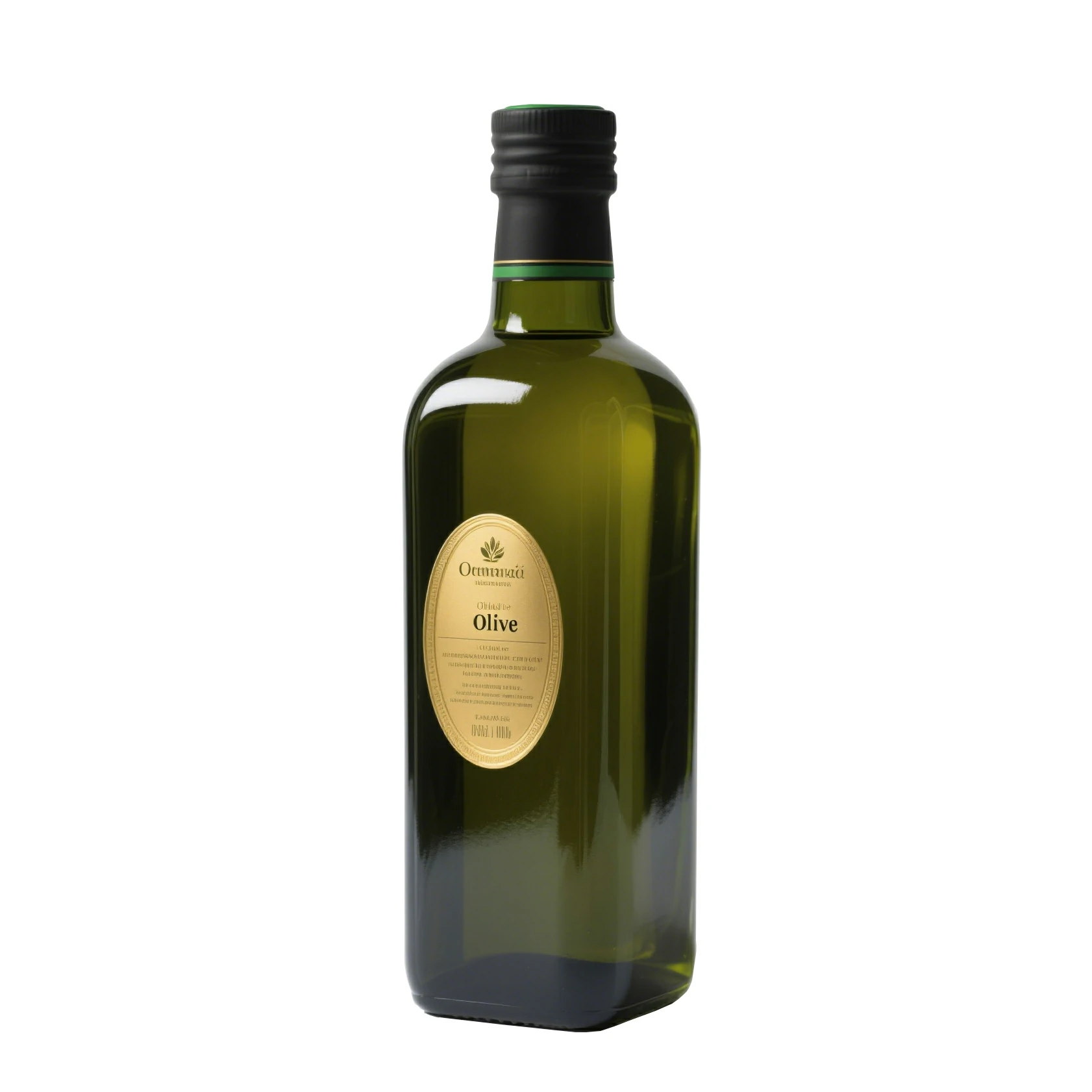 Customized Dark Green Square Olive Oil Glass Bottle 750ml