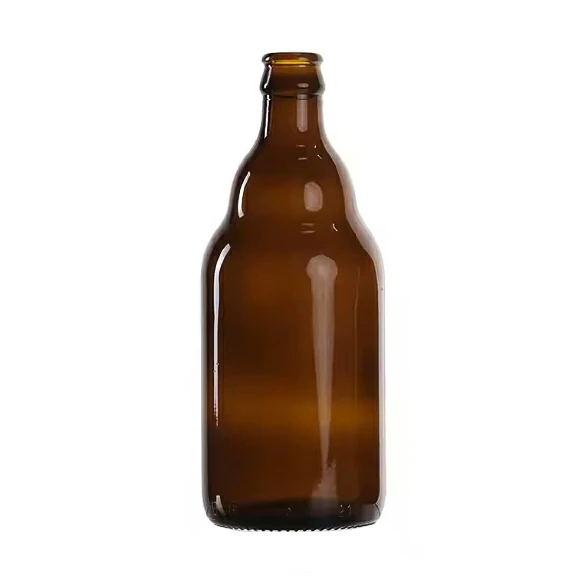 In Stock Empty Beer Glass Bottle With Crown Cap 330ml