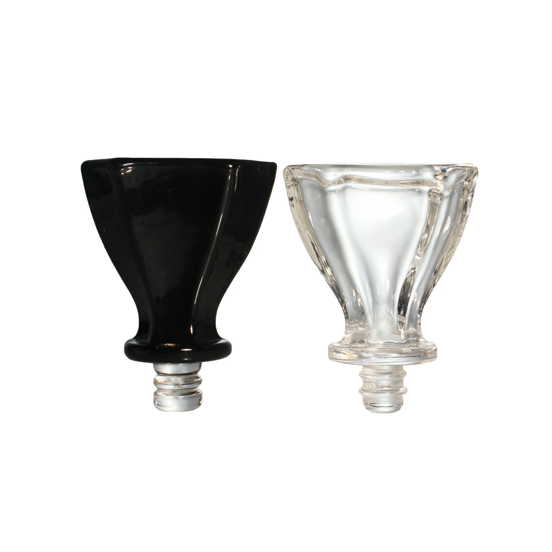 Luxury Black Clear Glass T Cork Stopper for Glass Bottle With Logo