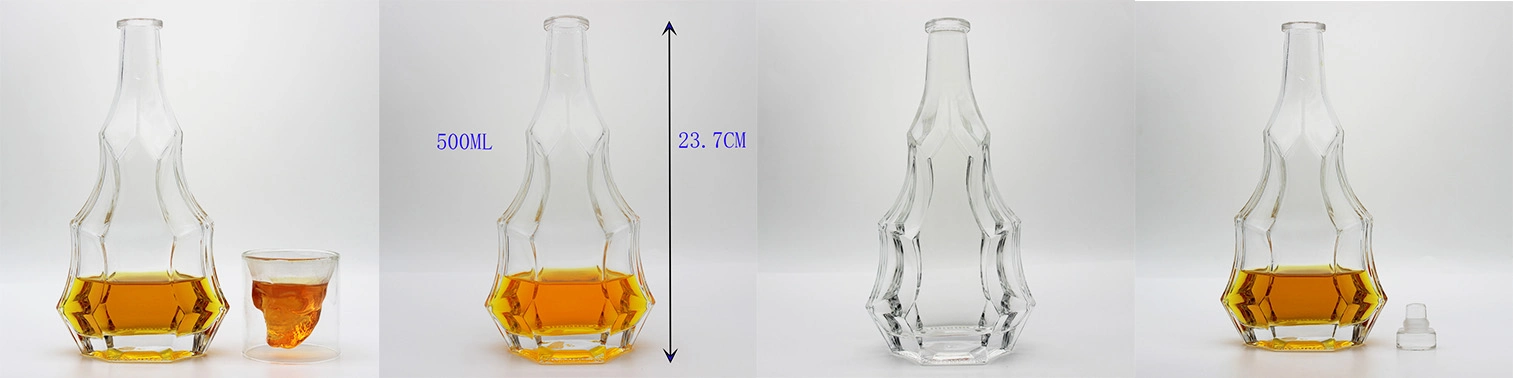 Luxury Unique Shape Design Brandy Bottle 500ml 