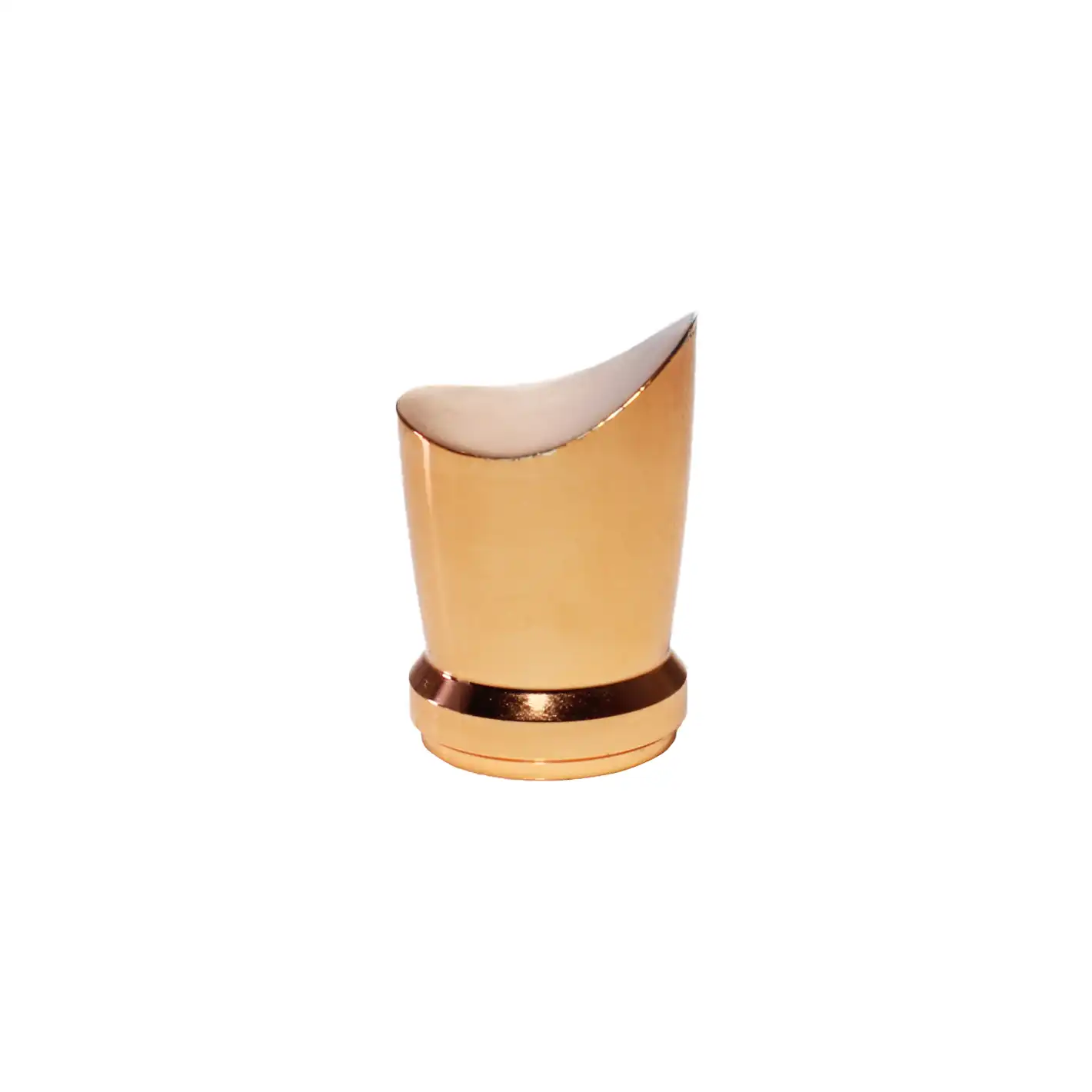 Custom Special Shape Rose Gold Zamac Metal Perfume Bottle Cap