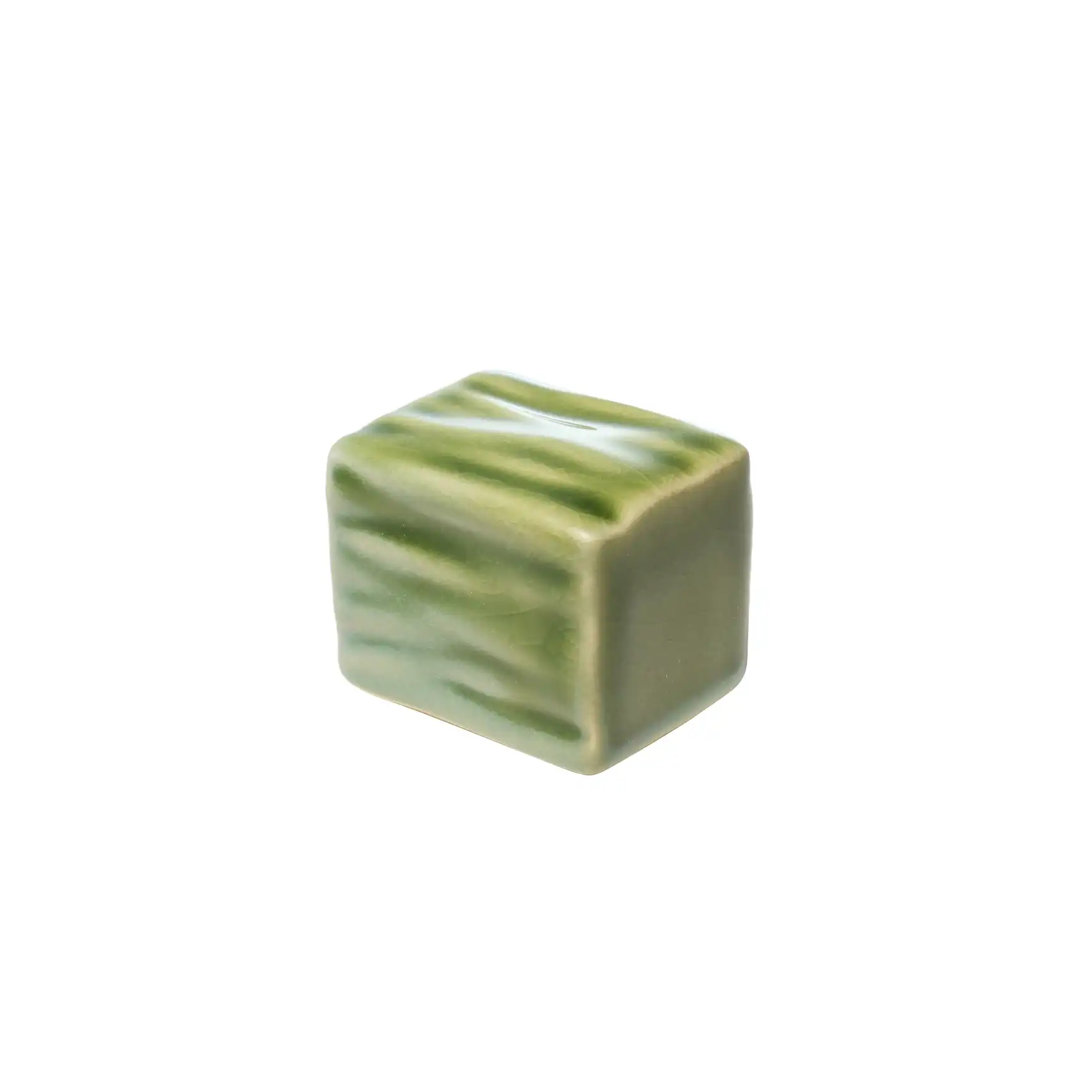 Exclusive Square Green Textured Ceramic Lid For Bottle