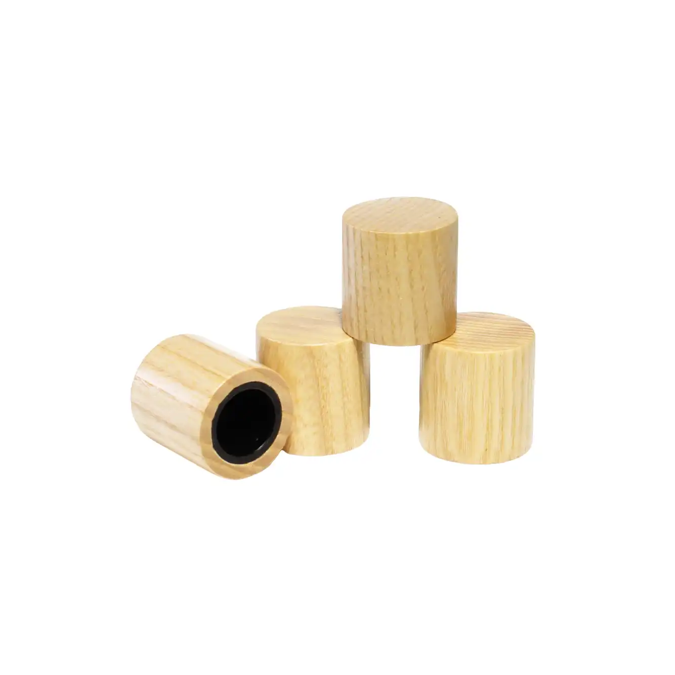 Factory OEM Perfume Bottle Varnish Ash Wood Caps 29mm