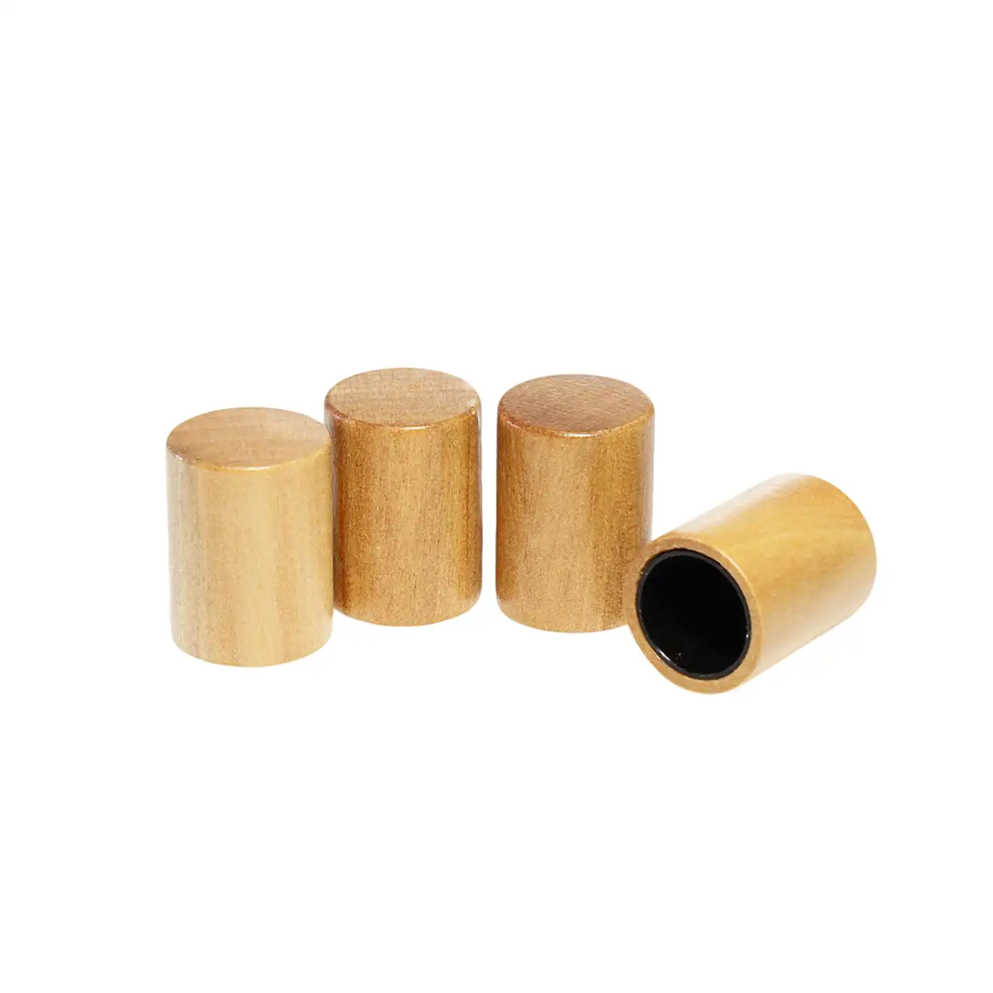 Natural Bamboo Wood Lid Cap for Glass Cosmetic Bottles