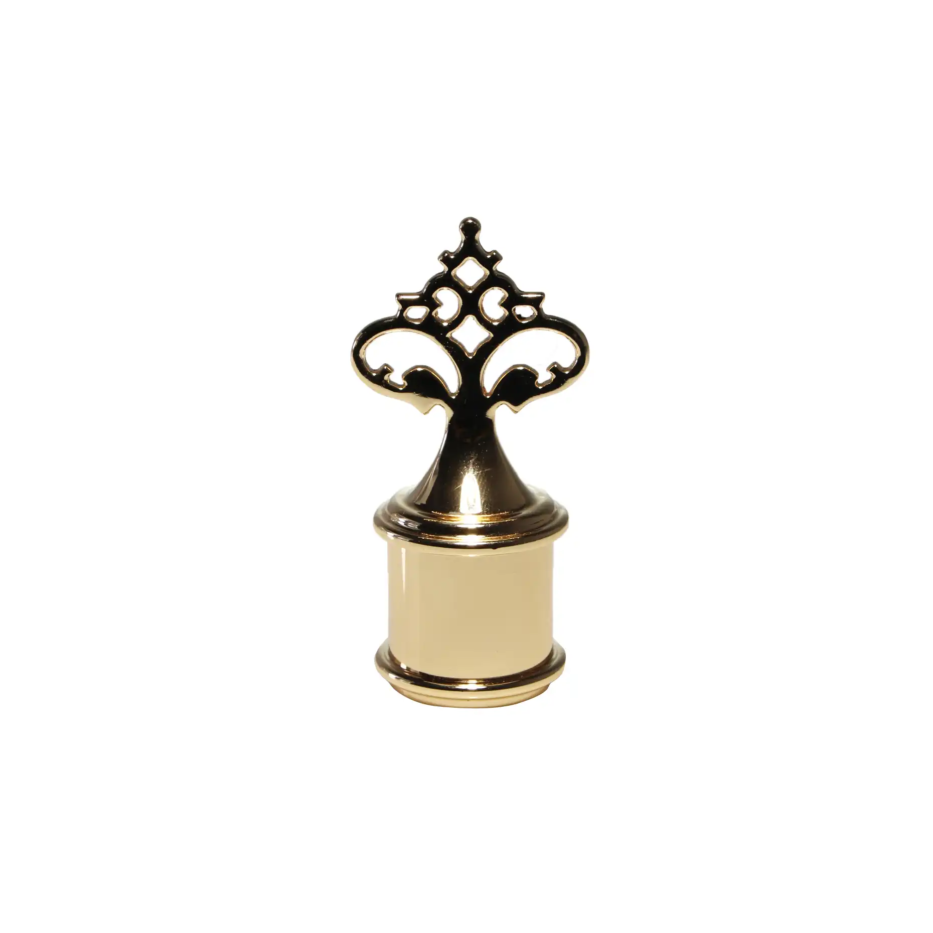 New Design Crimp Cap Zamac Metal Alloy Perfume Bottle Lid