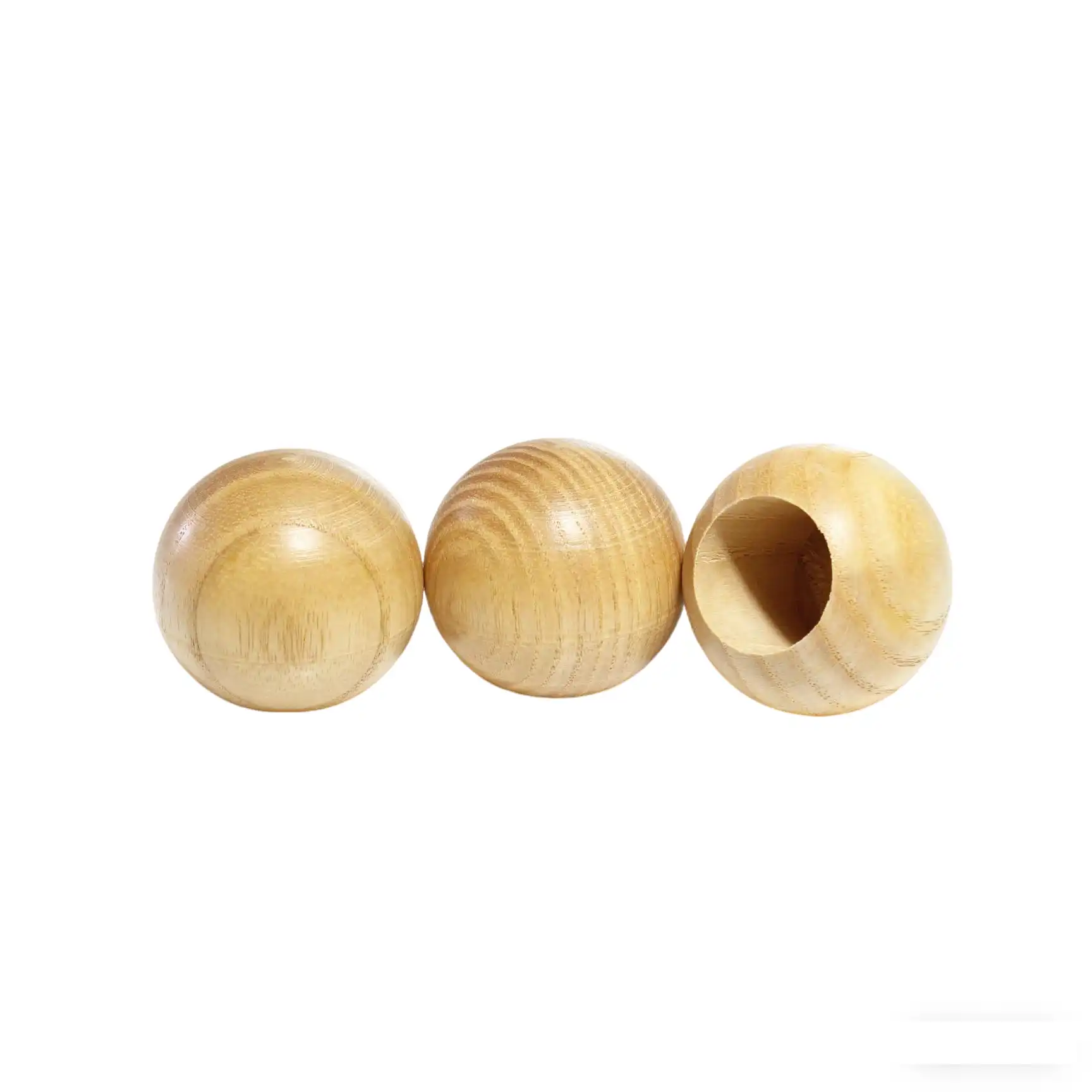 Round Ball Varnish Ash Wooden Perfume Bottle Cap