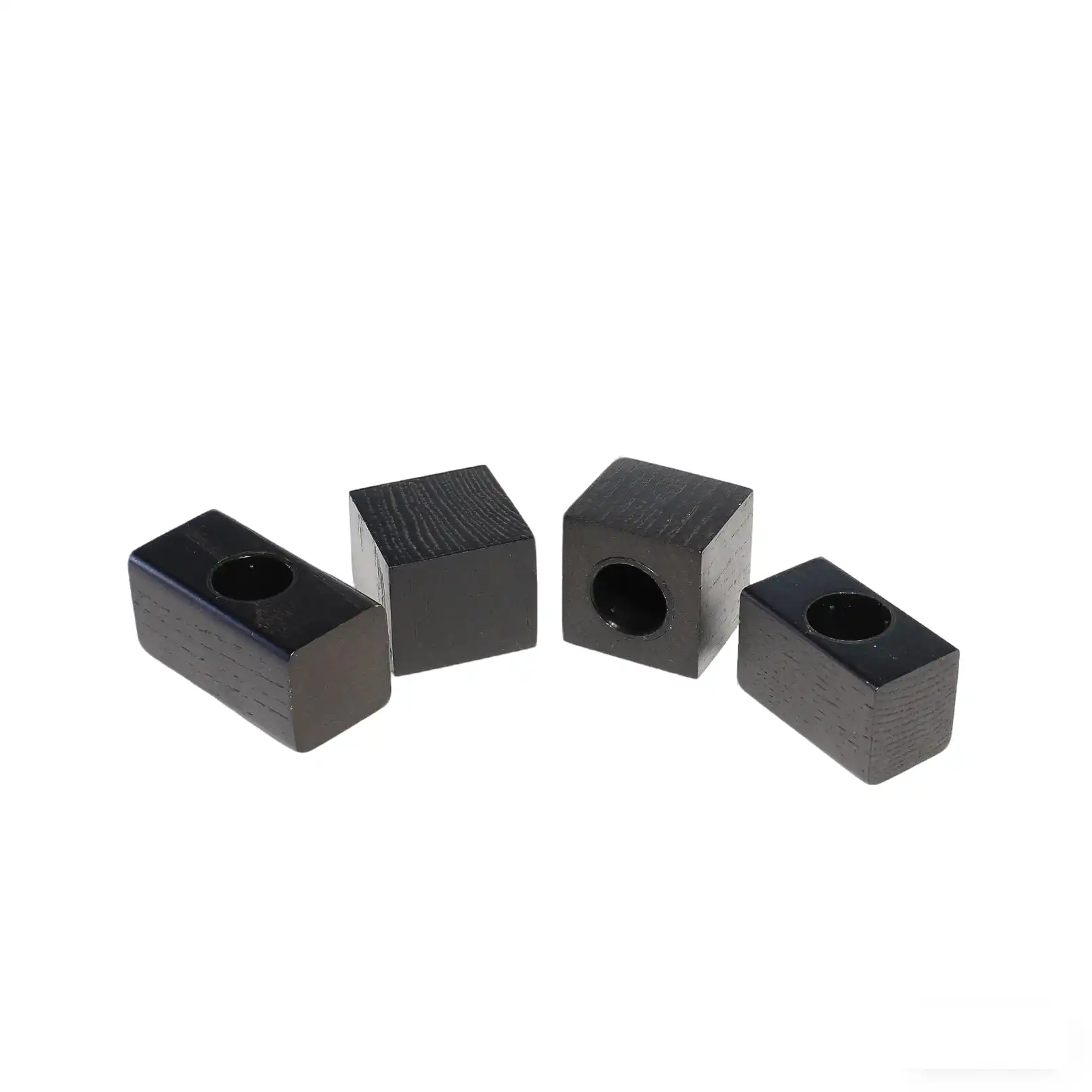 Top Quality Square Shape Black Ash Wooden Perfume Caps