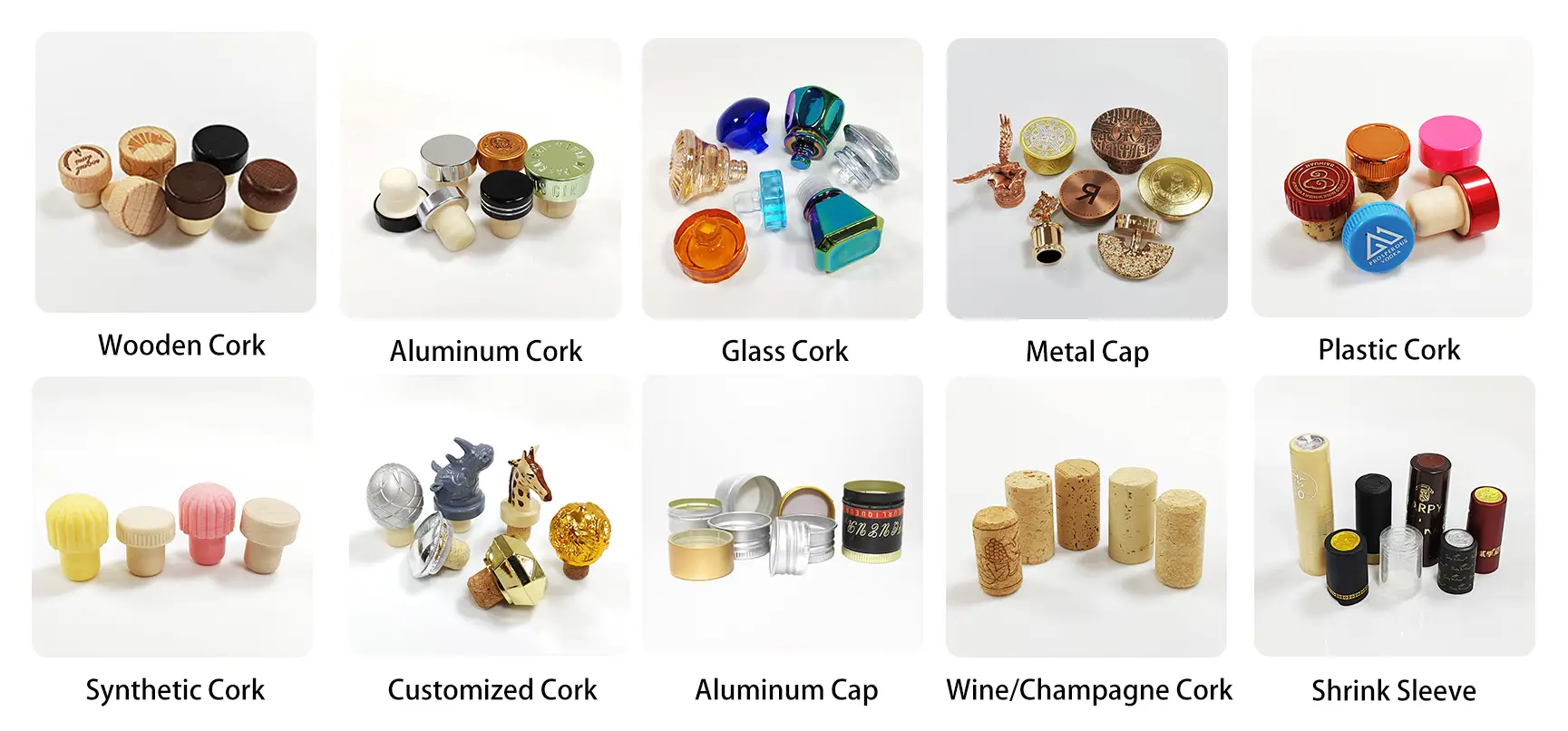 Different material cork & cap