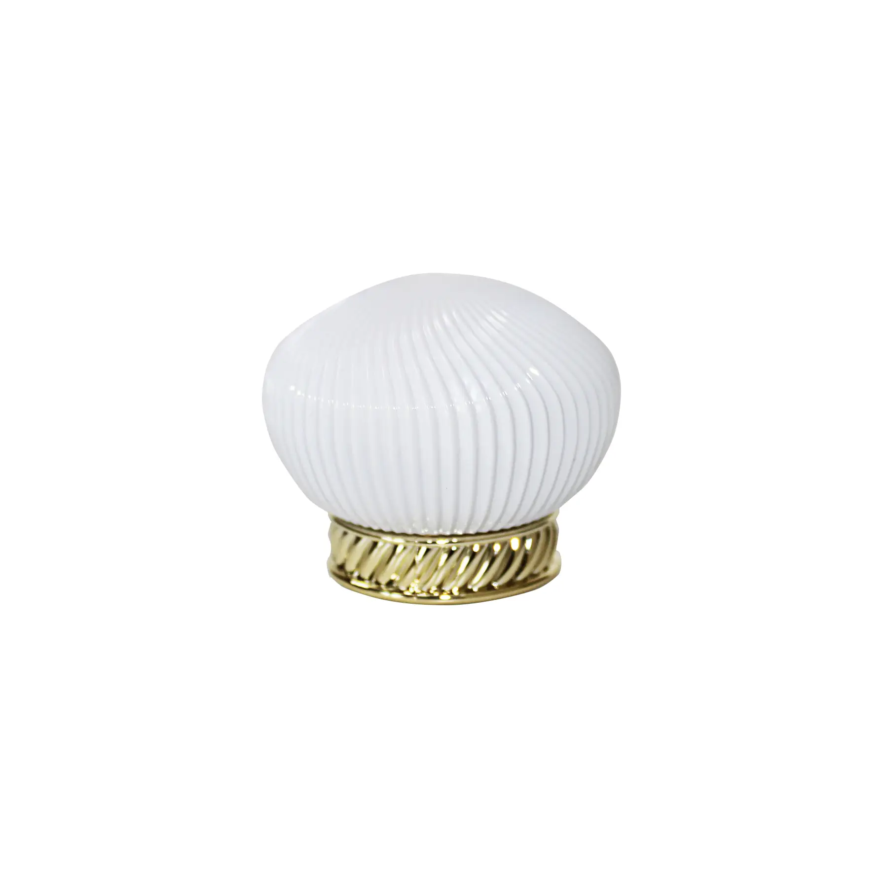 Fashion White Striped Round ABS Perfume Cosmetics Bottle Cap
