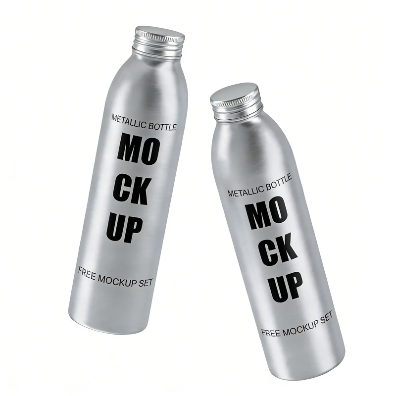 Aluminum Beverage Bottle With Plastic Cap 500ml