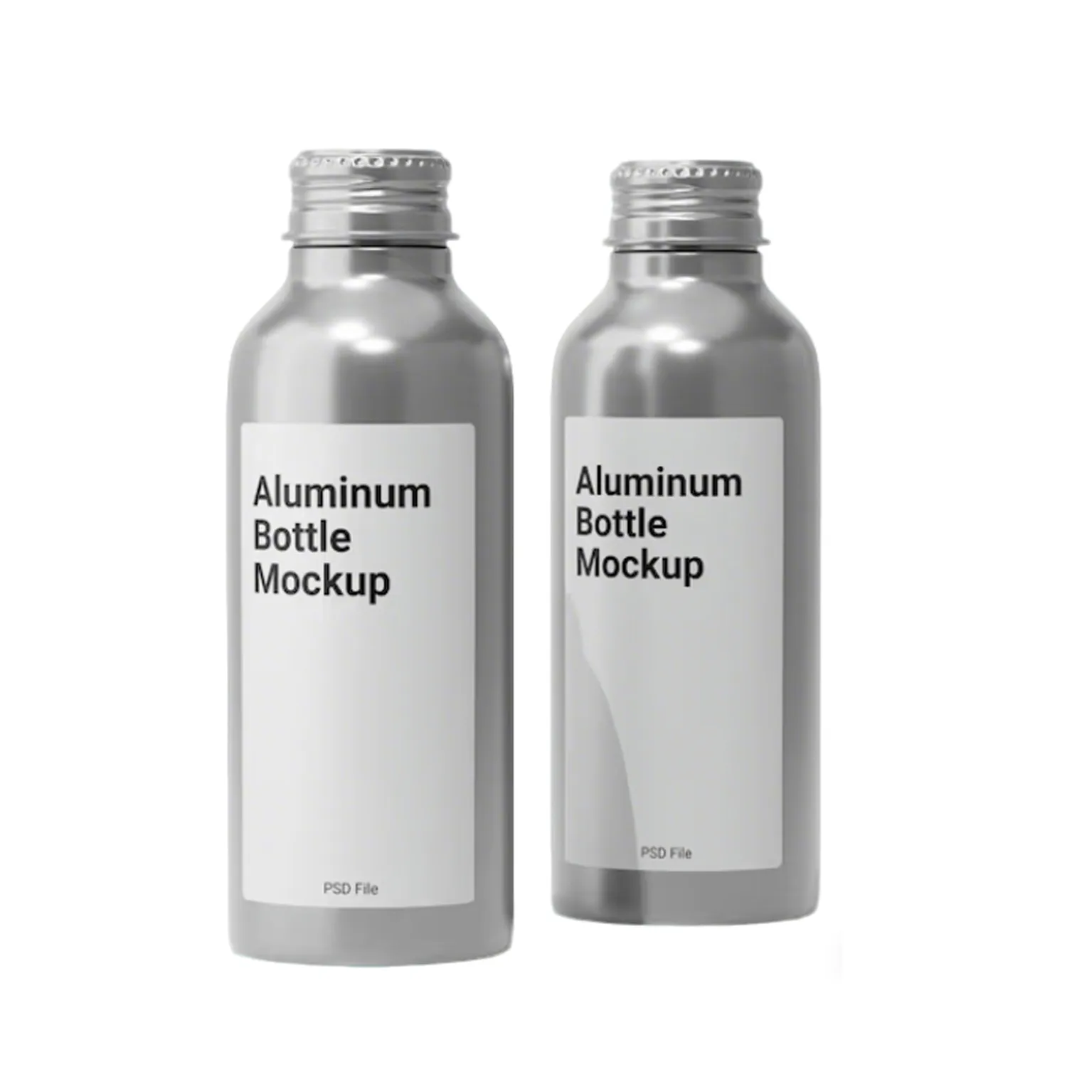 Customzied Metallic Aluminum Drink Bottle With Label 100ml