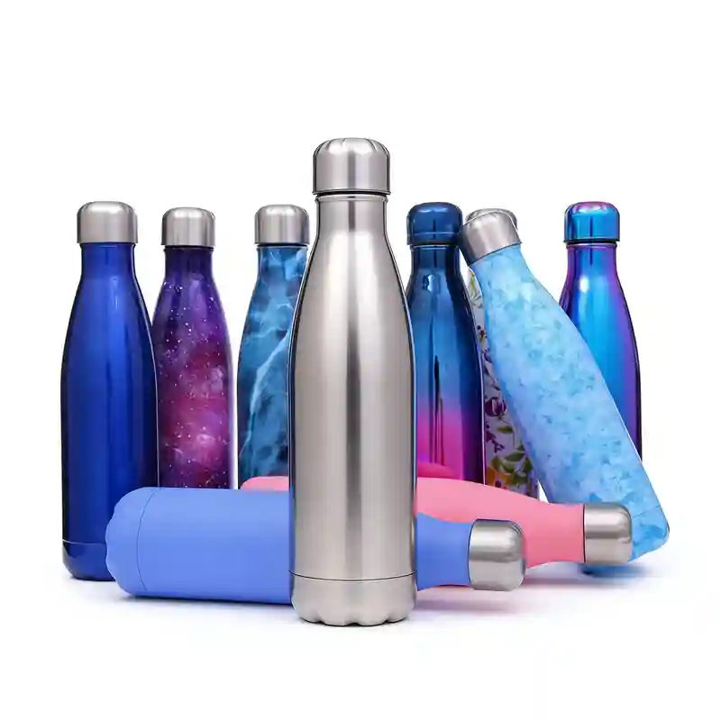 Double-Wall Starry Sky Plating Colorful Stainless Steel Insulated Water Bottle Sport Flask