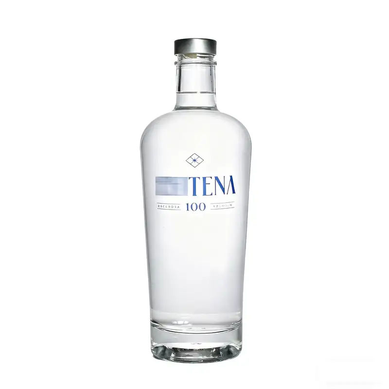 Round Screen Printed Vodka Glass Bottle With Screw Cap 750ml