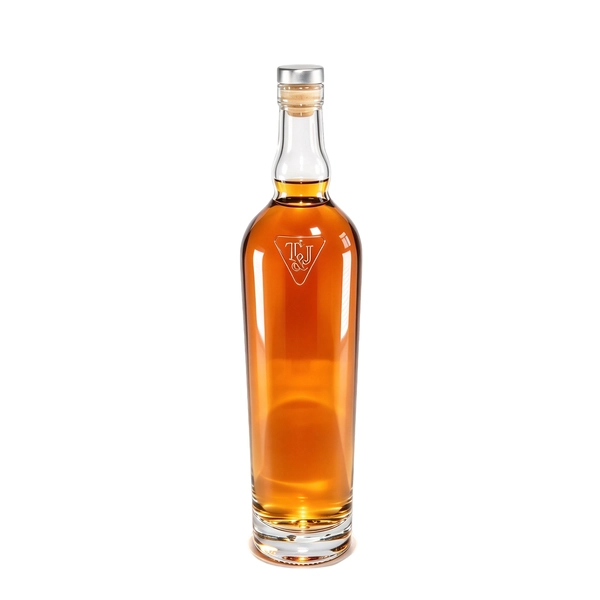 Bespoke Engraved Flint Glass Empty Whisky Bottle With Stopper 700ml